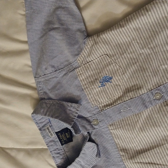 6/$15 Size 18M US Polo Assn. Baby boys Striped button-down shirt - Picture 5 of 11